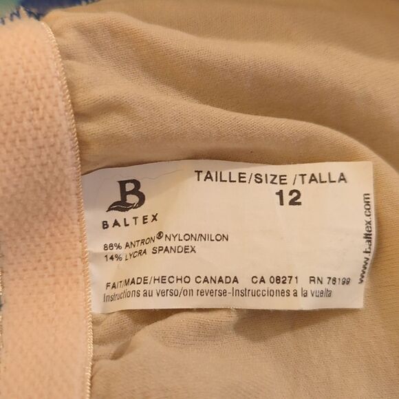 Women's‎ vintage Baltex blue tie dye tankini top size 12 - Picture 2 of 6